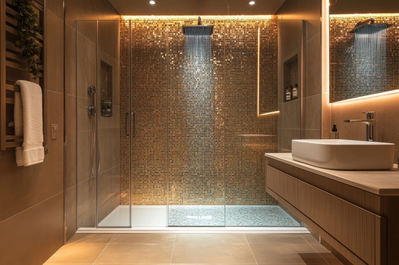 Walk-In Shower with Multiple Shower Heads